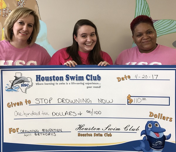  Houston Swim Club made a donation of $391 in April! 
